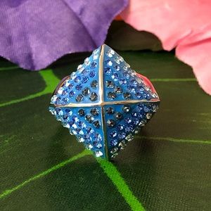 Blue Rhinestones Ring